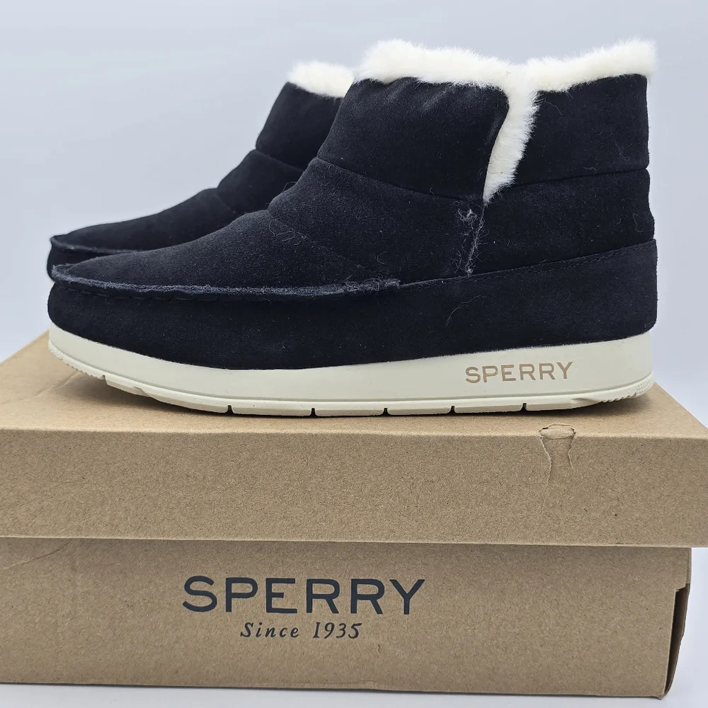 NIB Sperry Moc-Sider Booties, Black, Women's 5.5M - Picture 7 of 16